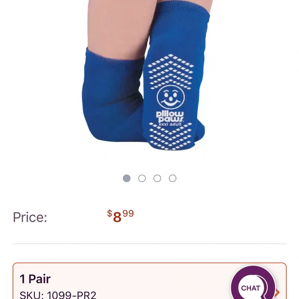 NEW 5 Pr Pillow Paws Bariatric no slip socks 3XL